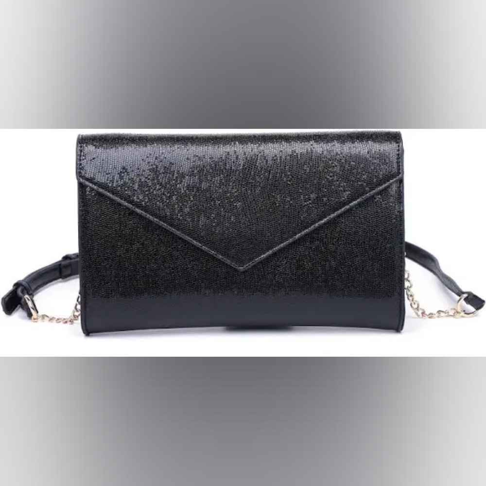 Urban Expressions Shimmering Black Clutch